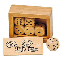 Holzwürfelbox - Toys Pure - 6 Würfel von 1,6 cm - Für Kinder ab 3 Jahren