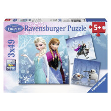 Ravensburger Disney Frozen Χειμερινές Περιπέτειες Παζλ - 3 x 49 Τεμάχια για Παιδιά