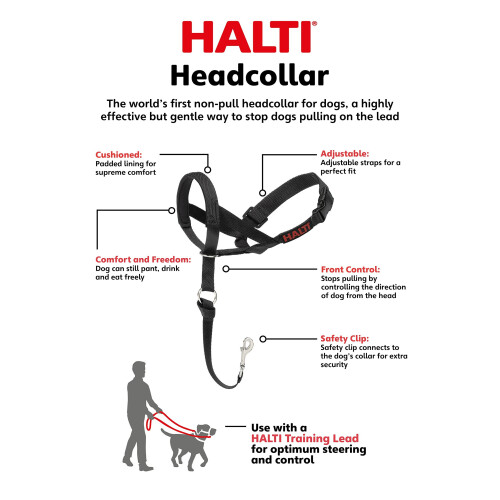 HALTI Headcollar Black Size 1 2
