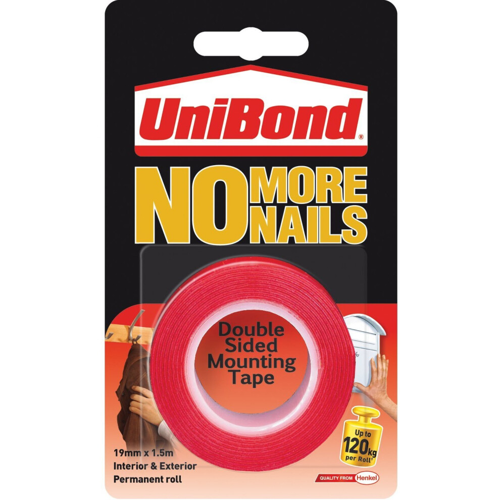 UniBond No More Nails Permanent Roll - 19 mm x 1.5 m