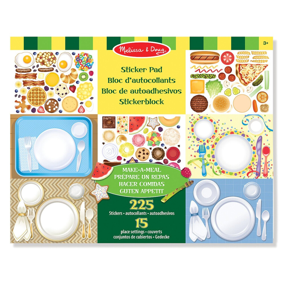 Melissa & Doug Sticker Pad - Make-a-Meal, 225+ Food Stickers