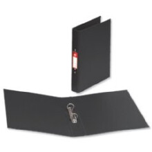 5 Star Office Ring Binder 2 O-Ring Size 25mm Polypropylene A4 Black [Pack 10]