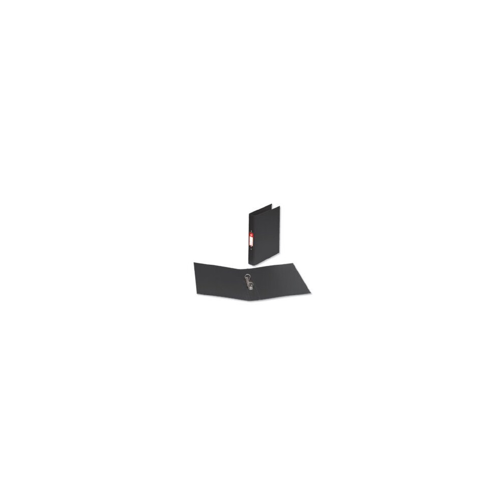 5 Star Office Ring Binder 2 O-Ring Size 25mm Polypropylene A4 Black [Pack 10]