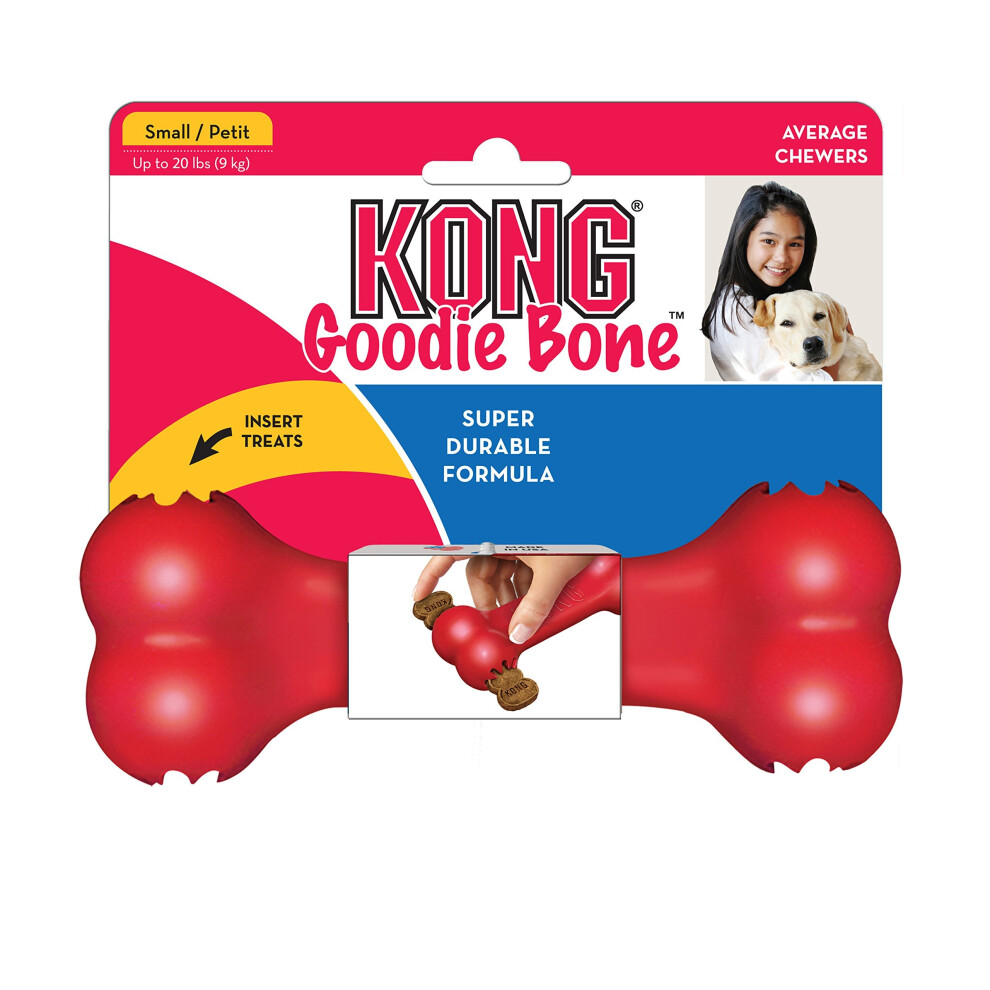 KONG Goodie Bone Dog Toy, Small, Red