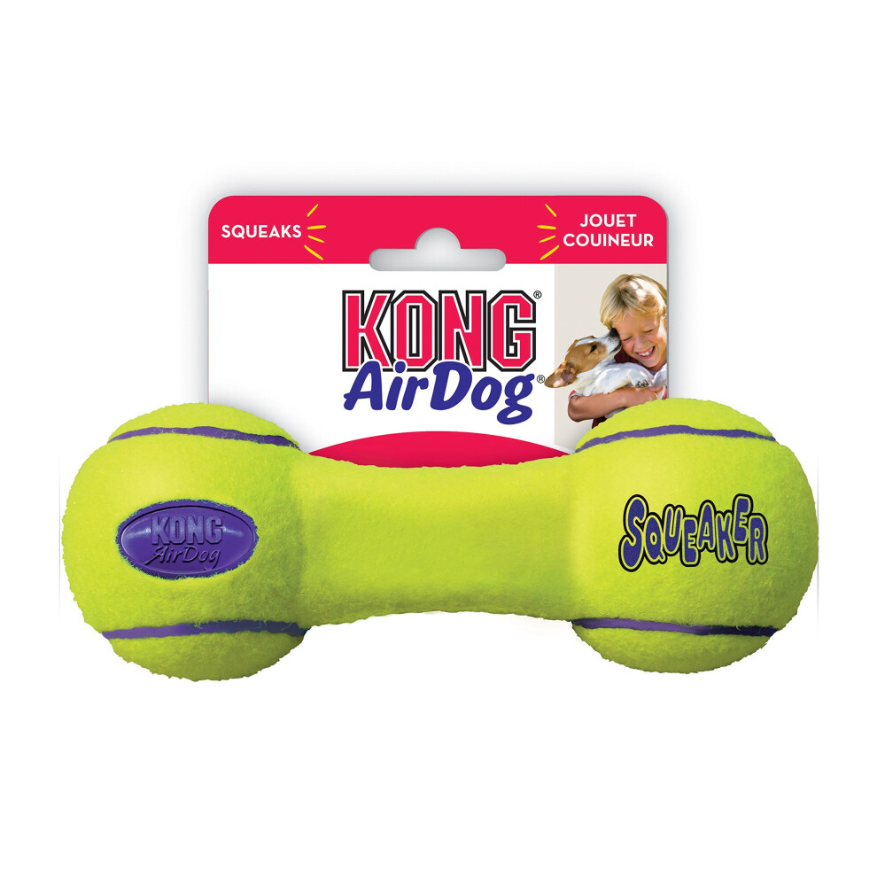 KONG Air Dog Squeaker Dumbbell Dog Toy - Medium