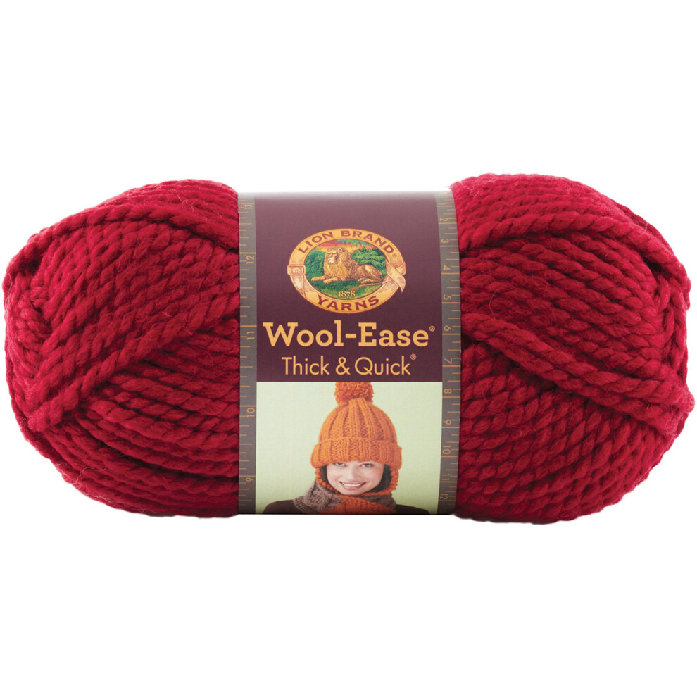 Lion Brand Wool-Ease Thick & Quick Yarn-Cranberry