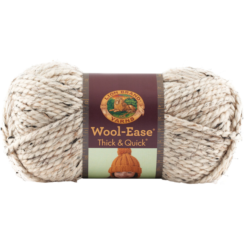 Lion Brand Wool-Ease Thick & Quick Yarn-Oatmeal