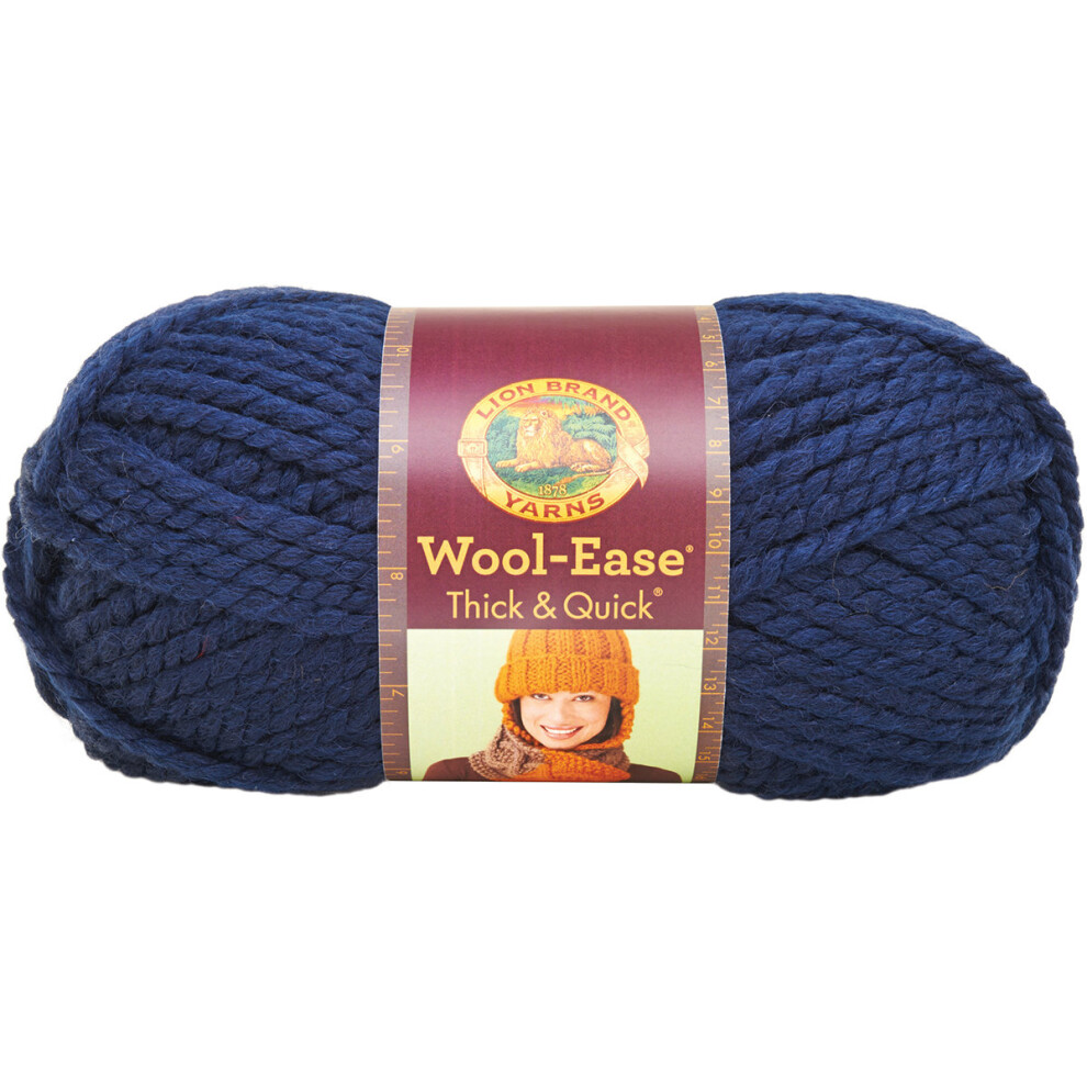 Lion Brand Wool-Ease Thick & Quick Yarn-Navy