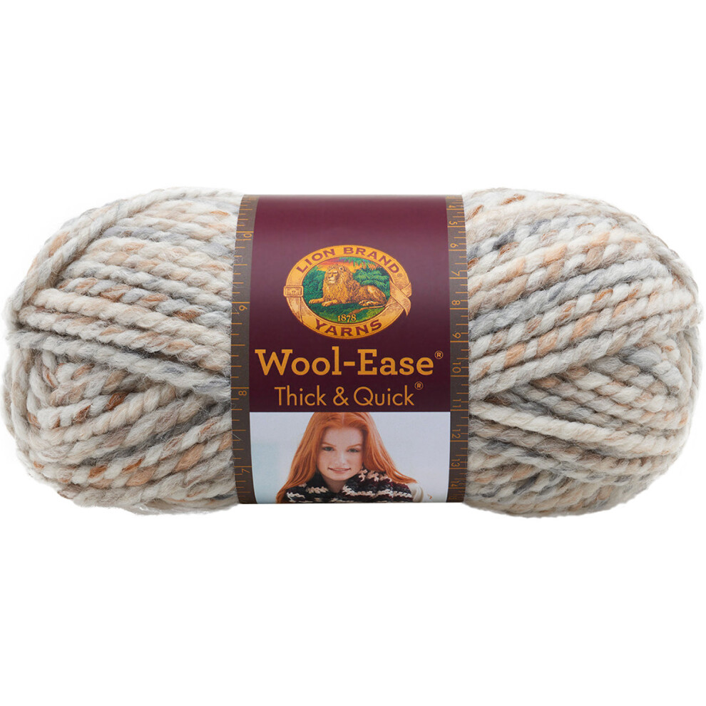 Lion Brand Wool-Ease Thick & Quick Yarn-Fossil