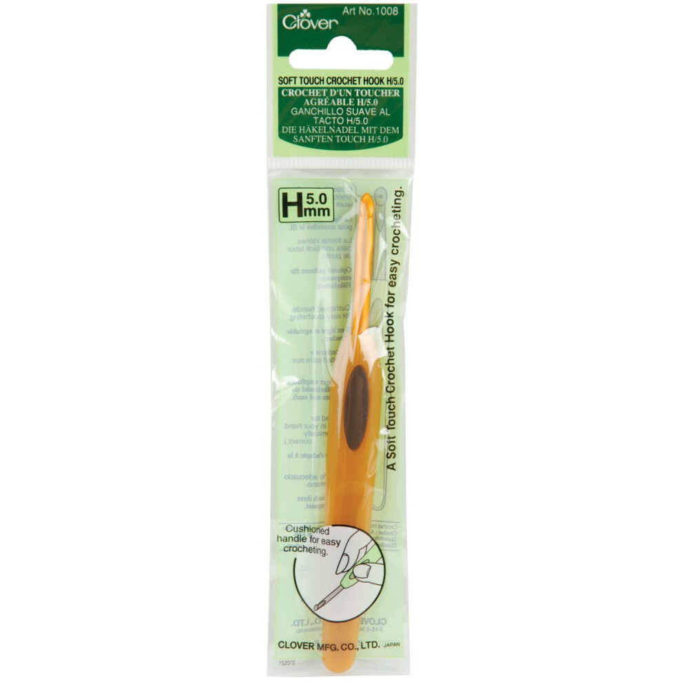 Clover Soft Touch Crochet Hook-Size H8/5mm