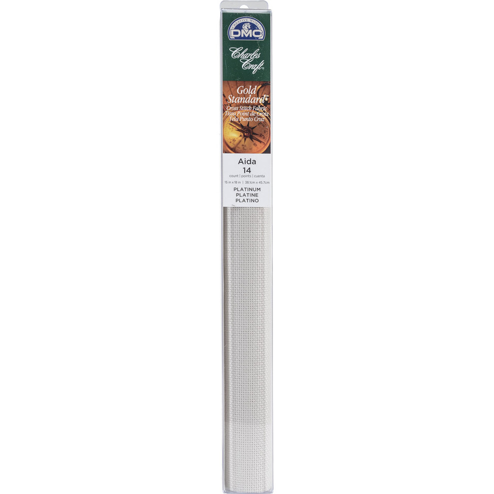 Charles Craft Gold Standard Aida 14 Count 15"X18" Box-Platinum