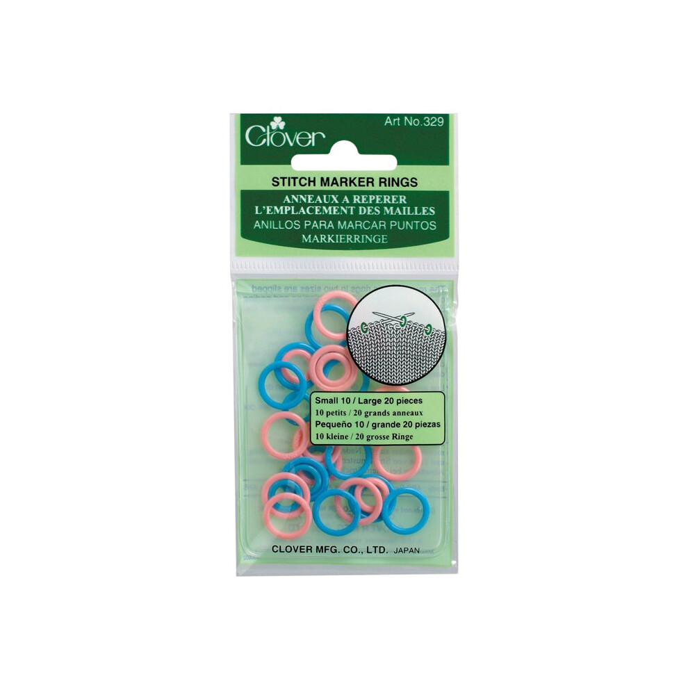 Stitch Marker Rings-Small/Large 30/Pkg