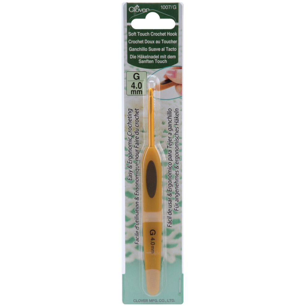 Clover Soft Touch Crochet Hook-Size G7/4mm