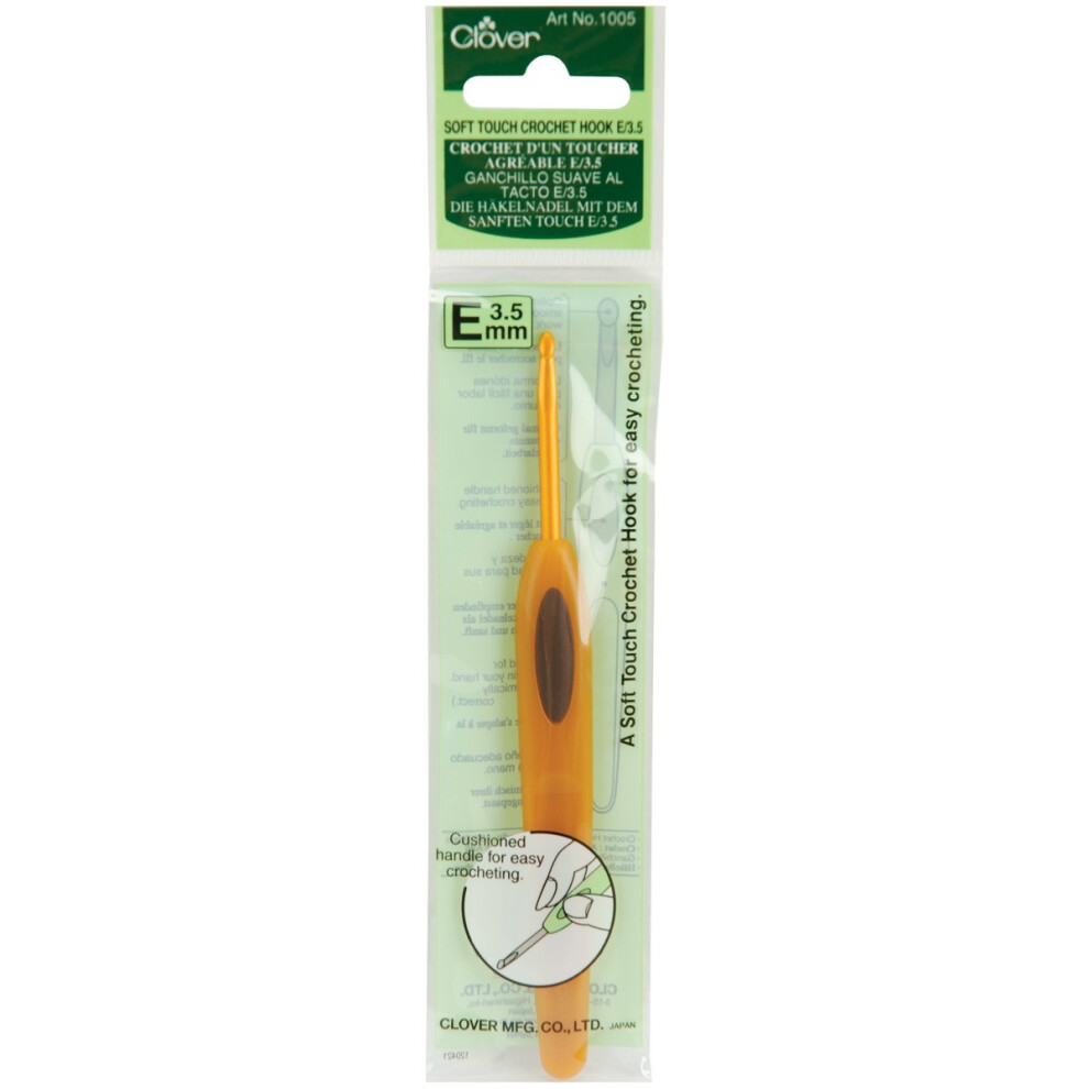 Clover Soft Touch Crochet Hook-Size E4/3.5mm