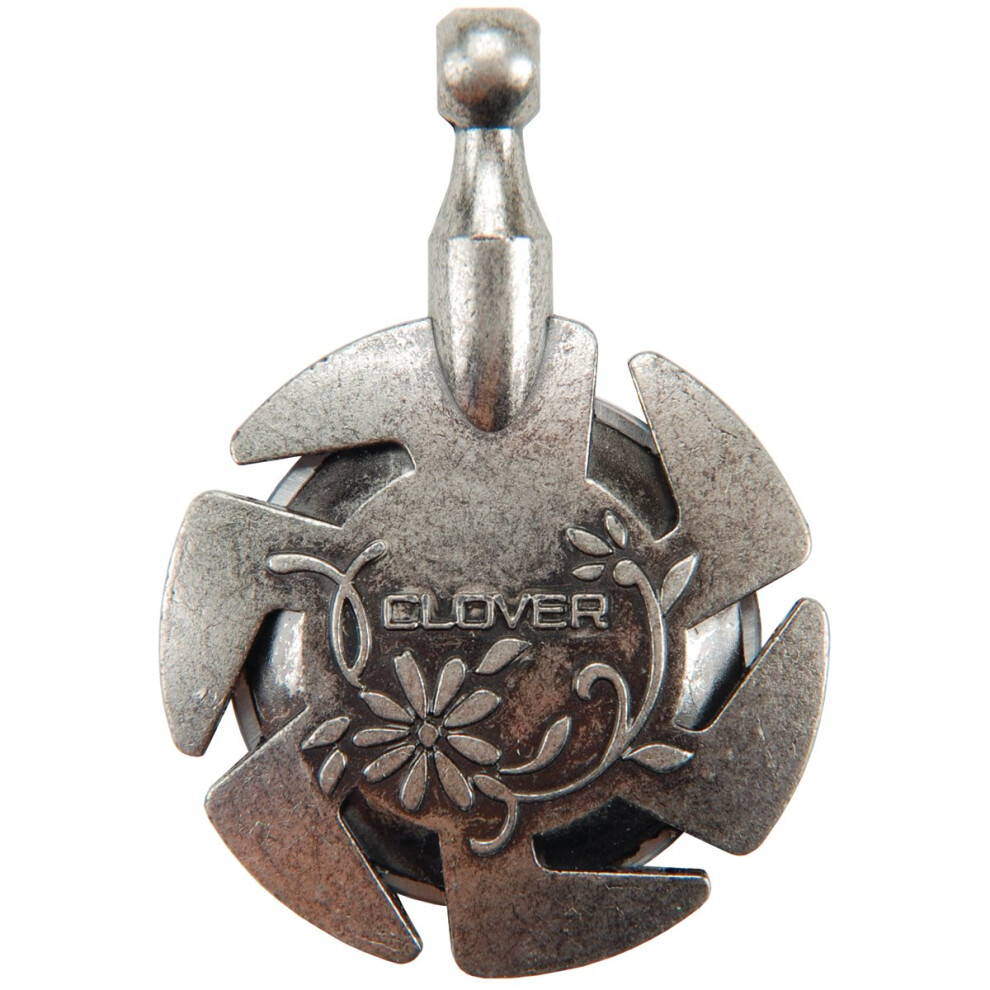 Clover Yarn Cutter Pendant-Antique Silver