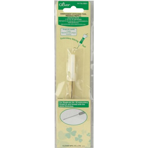 Clover Embroidery Stitching Tool Needle Refill-Single Ply