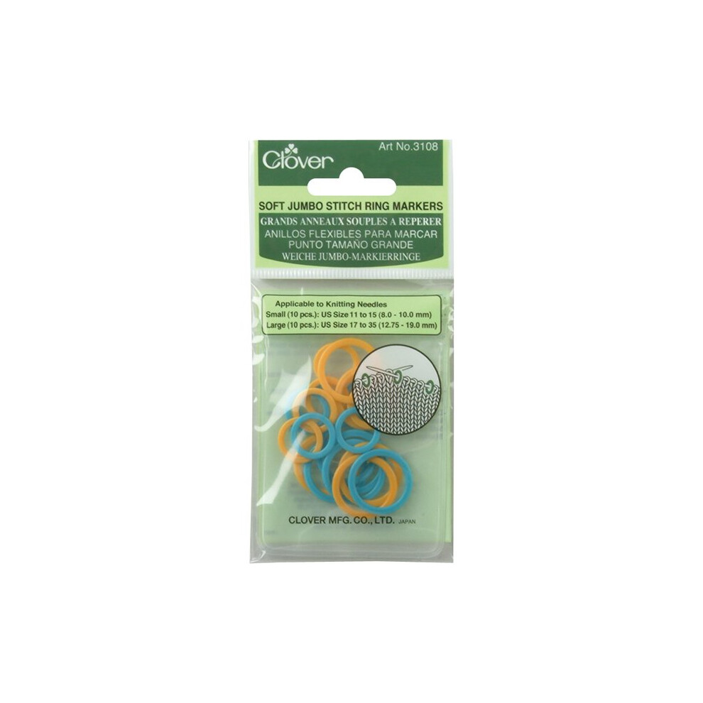 Soft Stitch Jumbo Ring Markers-20/Pkg