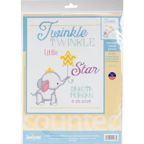 Janlynn ristipistosarja 9""""x12"""" 14 Count