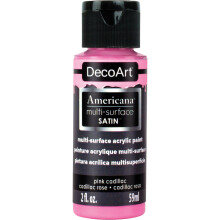 Americana Multi-Surface Satin Acrylic Paint 2oz-Pink Cadillac