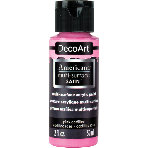 Americana Multi-Surface Satin Acrylic Paint 2oz-Pink Cadillac