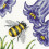 DMC DMC Counted Cross Stitch Kit 8"X8"-Bee & Bluebells (14 Count) 1