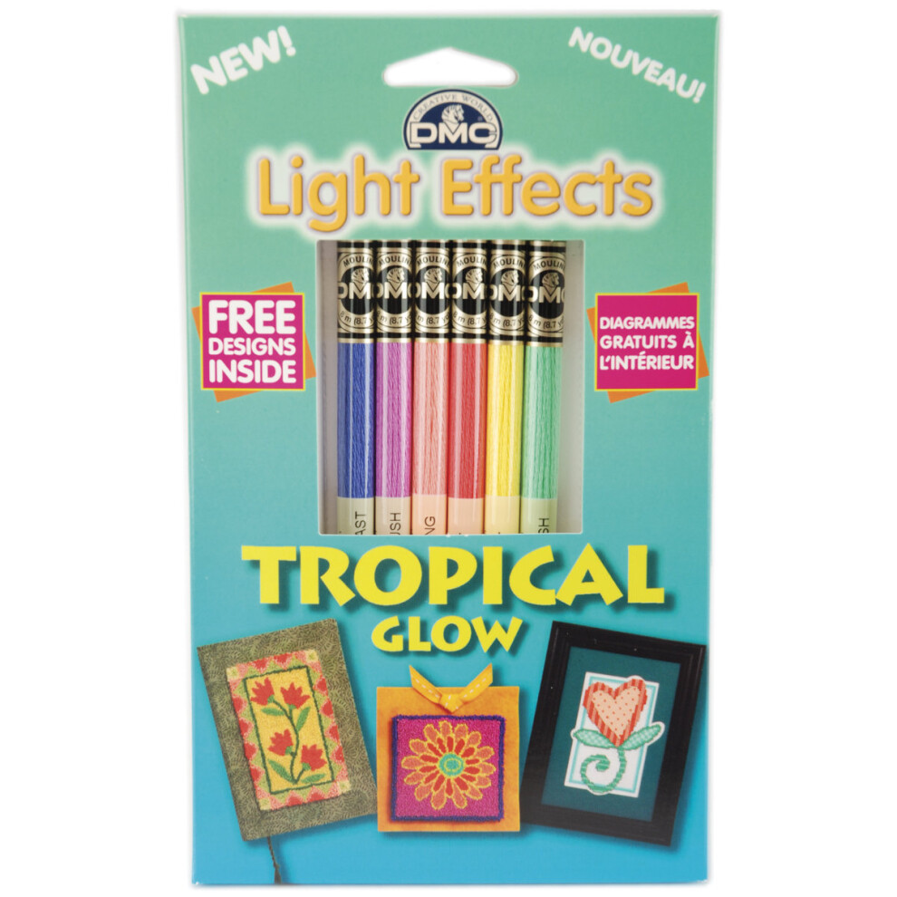 DMC Light Effects Floss Pack 8.7yd 6/Pkg-Tropical Glow