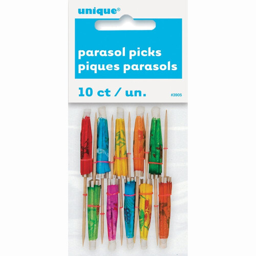 10 wooden umbrella picks 10 cm