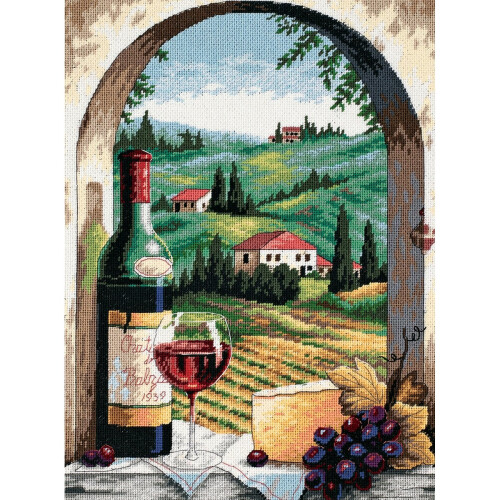 Dimensions Needlepoint Kit 12"X16"-Tuscan View Stitched In Floss