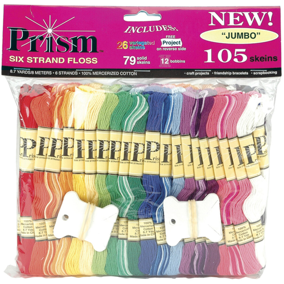 DMC Prism 6-Strand Floss Jumbo Pack 8.7yd 105pc-Assorted Colors