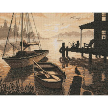 Dimensions Counted Cross Stitch Kit 13"X10"-Peacefull Silhouette (14 Count)