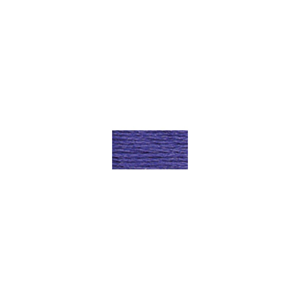 Dmc Pearl Cotton Skein Size 5 27.3Yd-Very Dark Blue Violet Blue,White