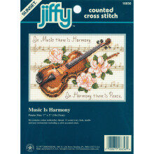 Dimensions/Jiffy Mini Counted Cross Stitch Kit 7"X5"-Music Is Harmony (14 Count)