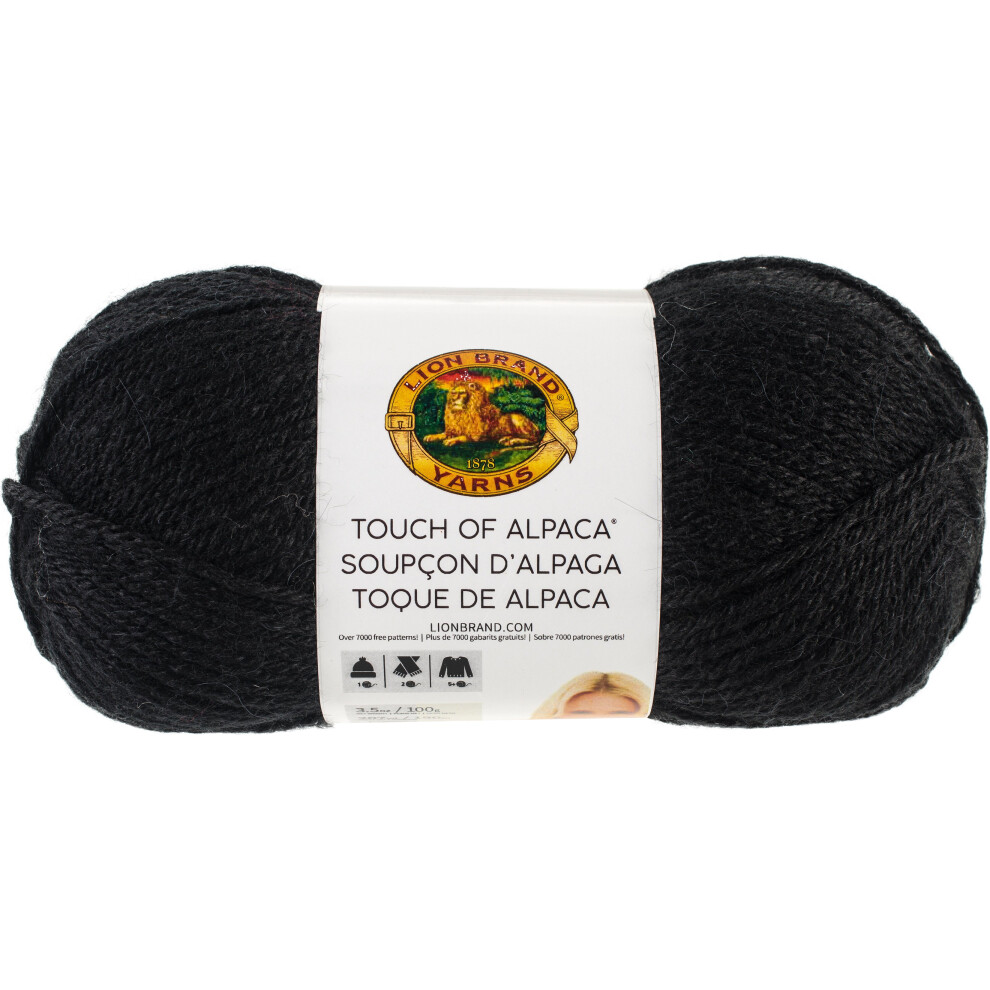 Lion Brand Touch Of Alpaca Yarn-Black