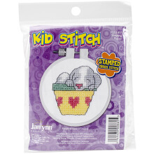 Janlynn 3"""" Kid stemplet korsstingss?t Rund-s?vnig hvalp Multicolor