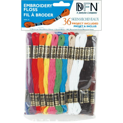 Janlynn Cotton Embroidery Floss Pack 8.7yd 36/Pkg-Primary Colors