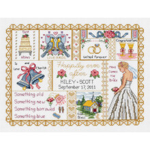 Janlynn 50577 Laskettu ristipistosarja 13,25""""X10"""" hkollaasi (14 kpl)