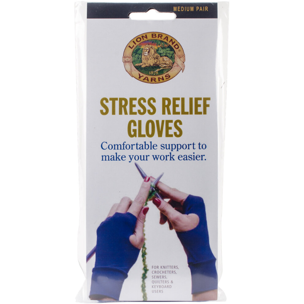 Lion Brand Stress Relief Gloves 1 Pair-Medium