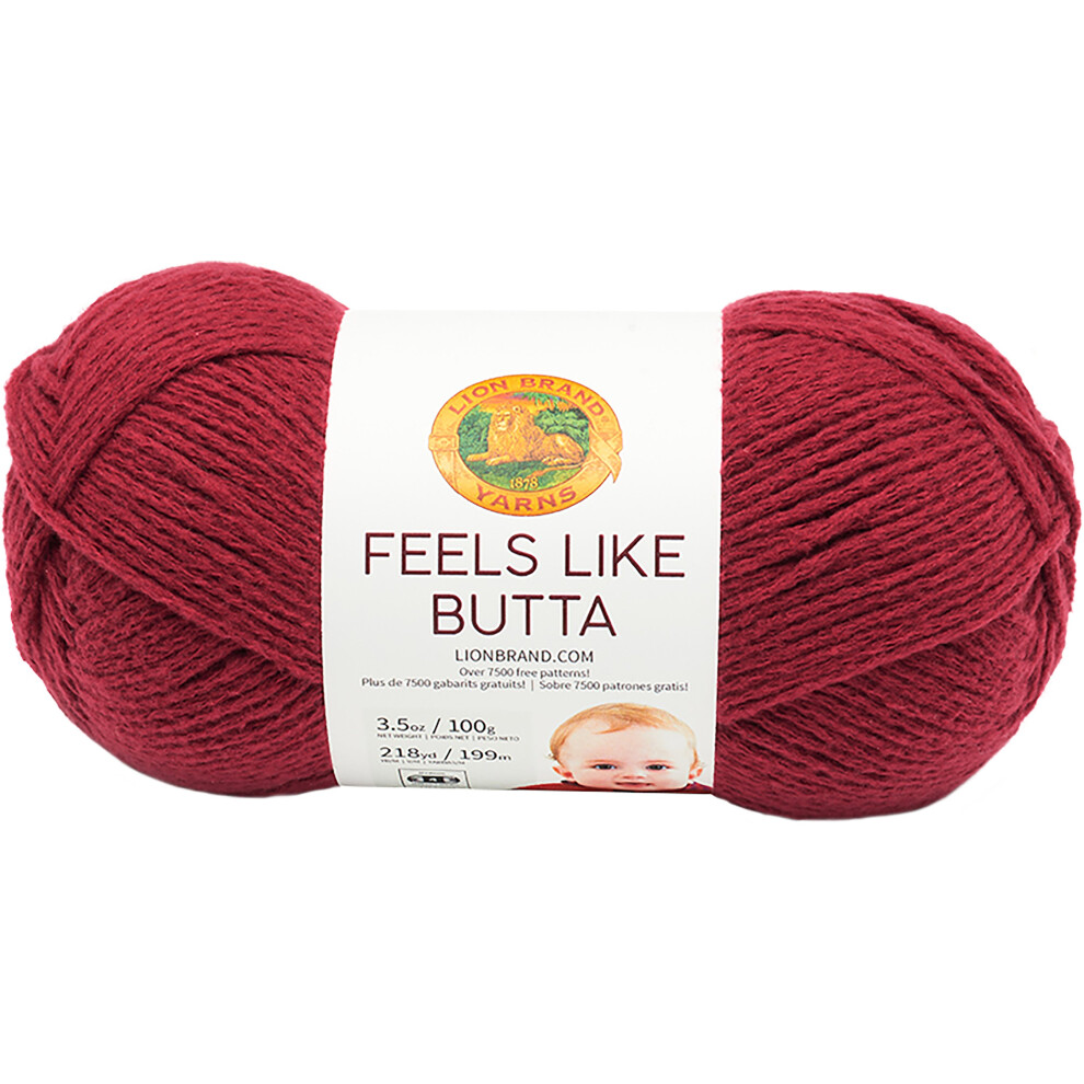 Lion Brand Feels Like Butta Yarn-Cranberry