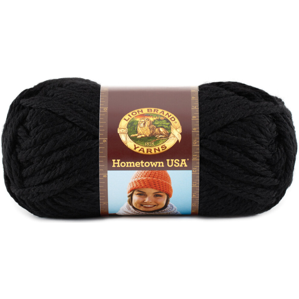 Lion Brand Hometown USA Yarn-Oakland Black