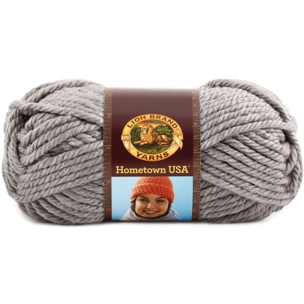 Lion Brand Hometown USA Yarn-Dallas Grey