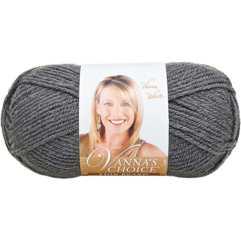 Lion Brand Vanna's Choice Yarn-Charcoal Grey