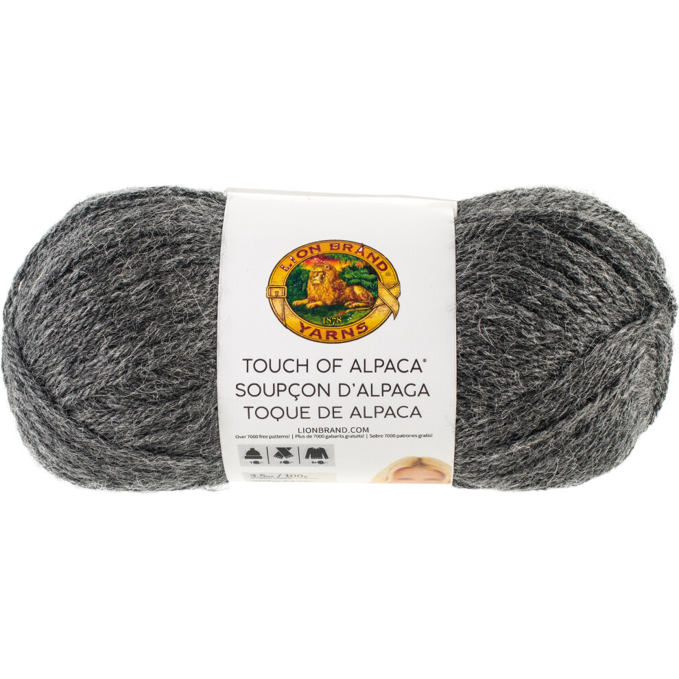 Lion Brand Touch Of Alpaca Yarn-Charcoal