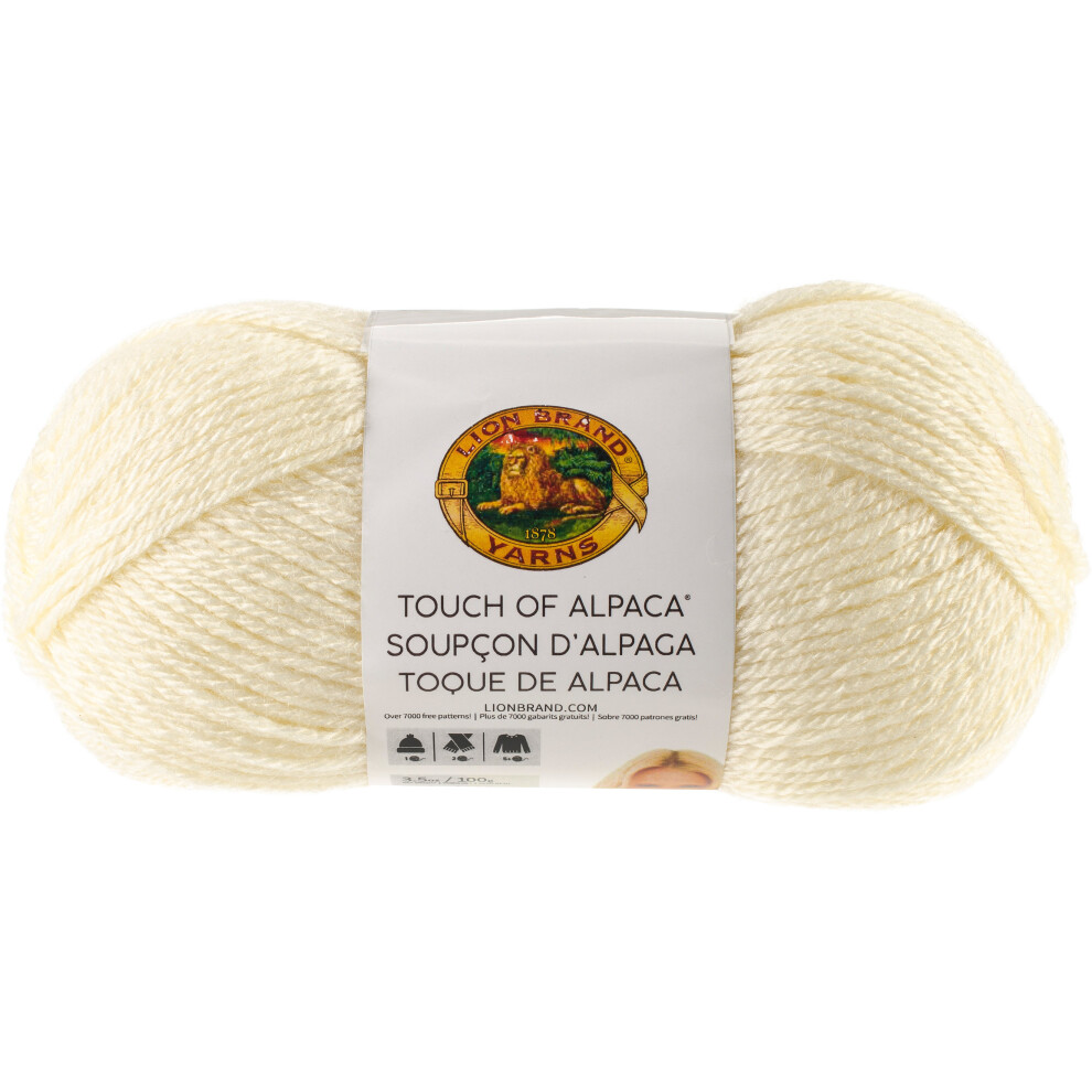 Lion Brand Touch Of Alpaca Yarn-Cream