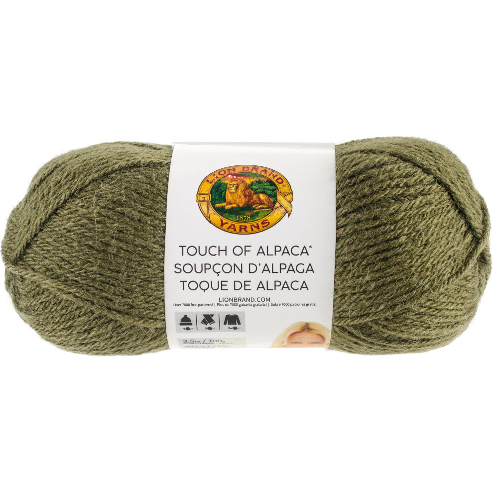 Lion Brand Touch Of Alpaca Yarn-Olive