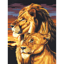 Royal & Langnickel Paint by Number Kit Artist Canvas Series 9""""X12"""" Lion & Lioness