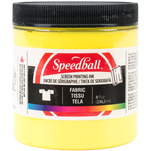 Speedball Fabric Screen Printing Ink 8oz-Yellow