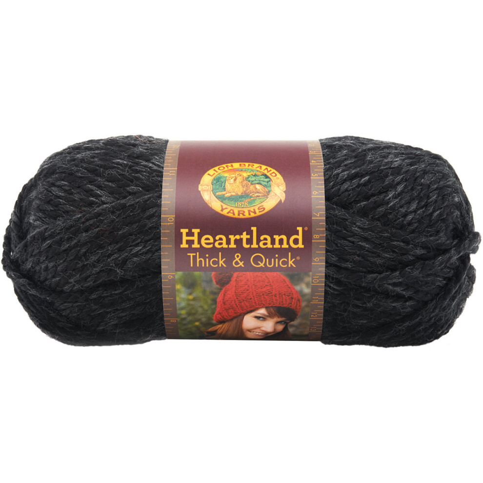 Lion Brand Heartland Thick & Quick Yarn-Black Canyon