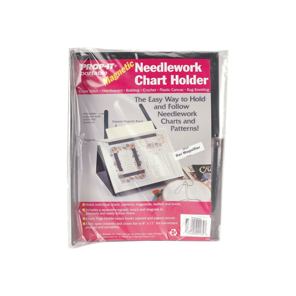 PROP-IT Magnetic Needlework Chart Holder W/Magnifier-