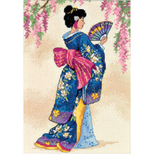 Dimensions/Gold Petite Counted Cross Stitch Kit (18 Count)-Elegant Geisha (18 Count)
