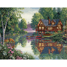 Dimensions - Zählmuster-Stickset „Refuge“ D35183, Aida 18 ct 4130 cm, Elfenbein